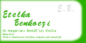 etelka benkoczi business card